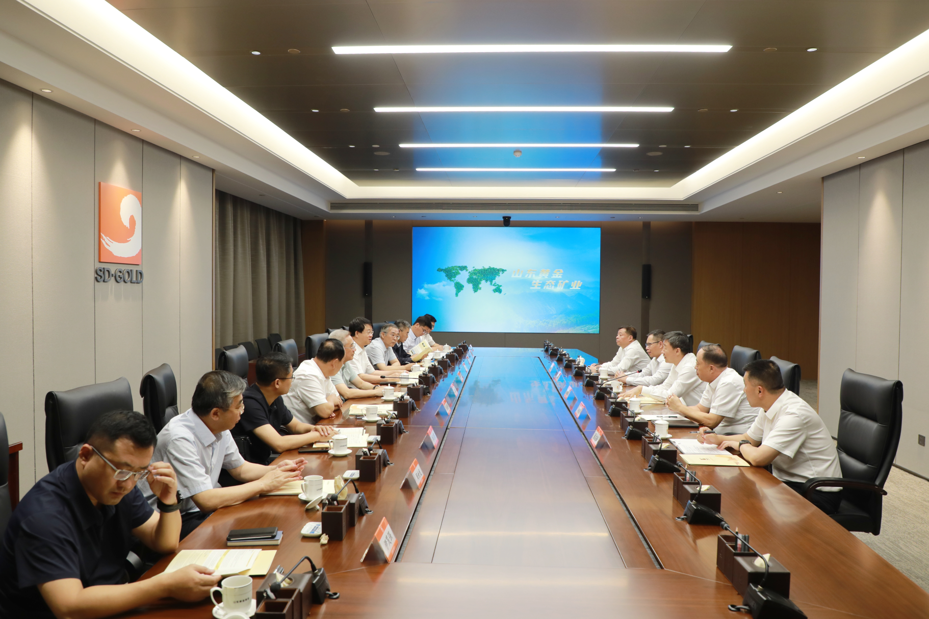 张晓海会见中国科学院院士王焰新和山西省地勘局党组书记、局长彭东晓